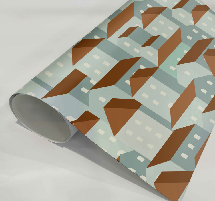 Autocolante para móveis ilustração de aldeia - TenStickers