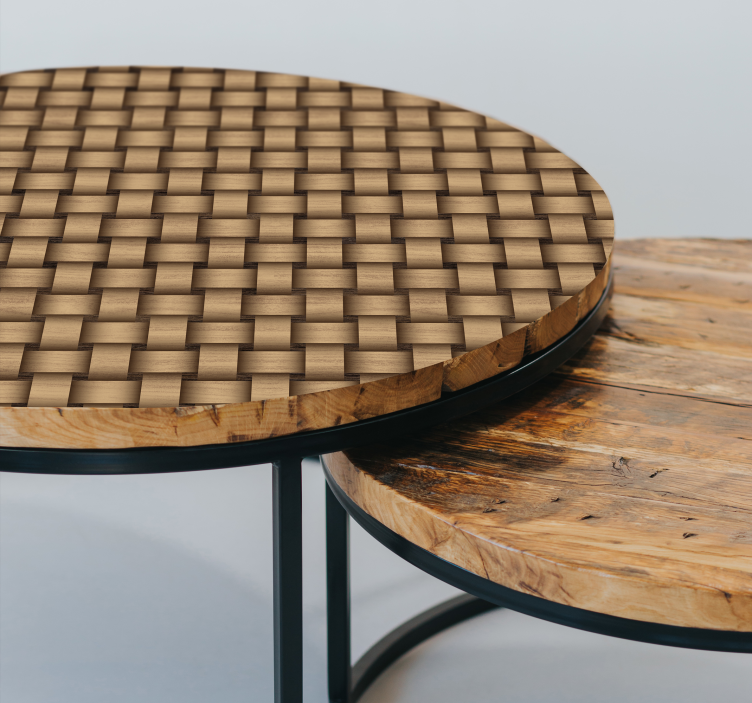 Autocolante para móveis madeira entrelaça - TenStickers