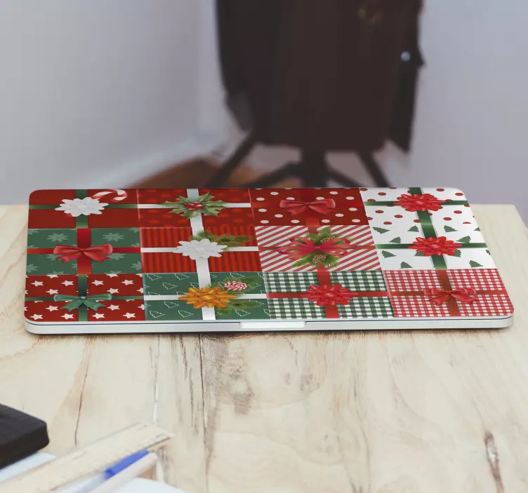 Autocolante com padrão de caixa de presente - TenStickers