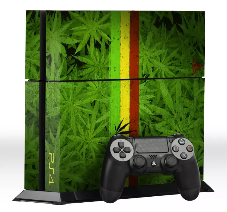Vinil autocolante para PS4 marijuana - TenStickers