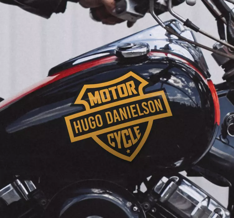 Autocolante personalizável escudo de motocicleta clássico - TenStickers