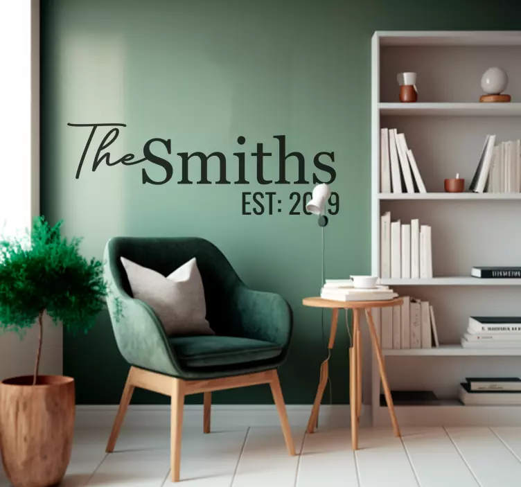 Autocolante personalizável Nome de família - TenStickers