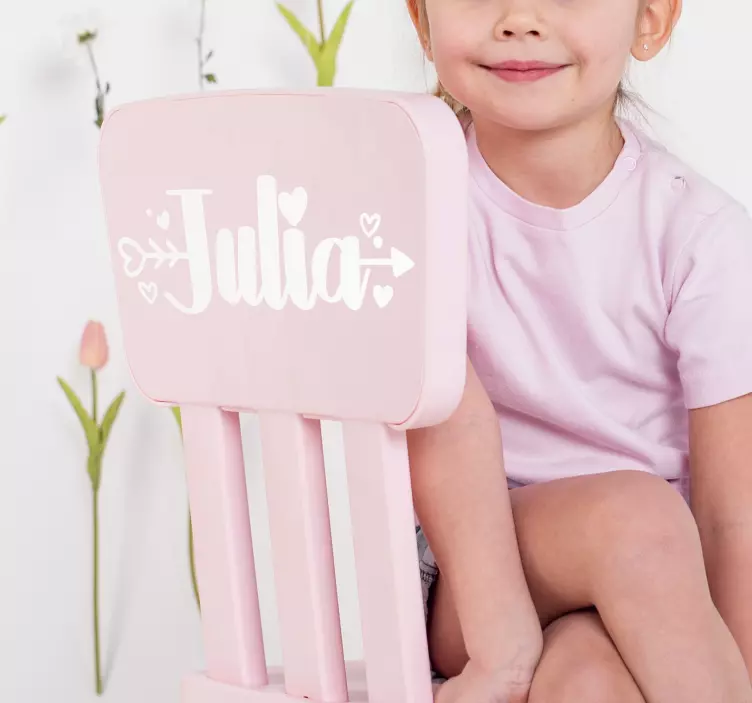 Autocolante personalizável Nome personalizado com amor - TenStickers