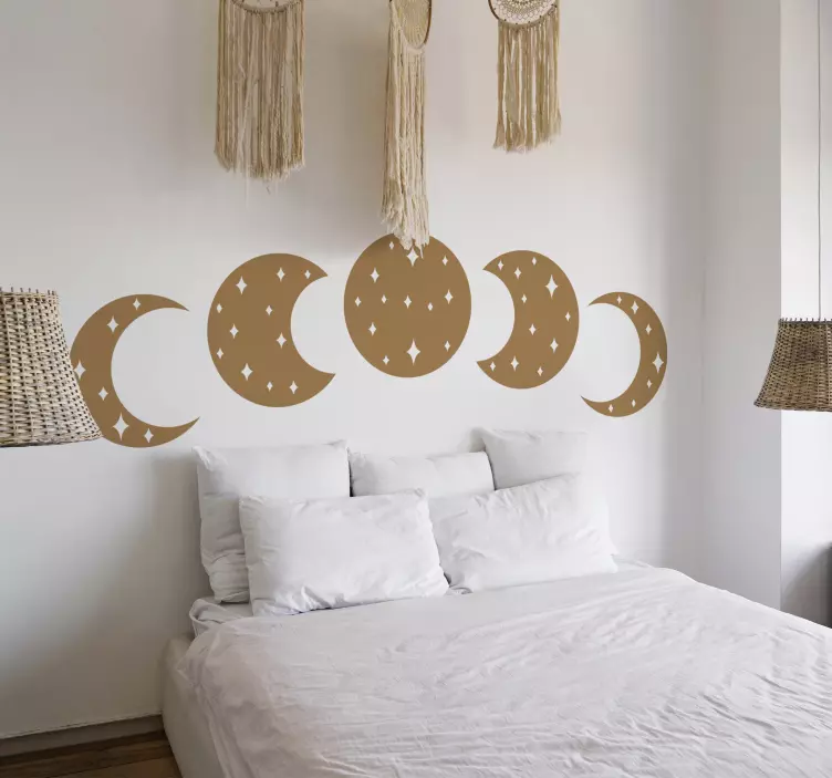 Autocolante quarto de dormir fases da lua - TenStickers