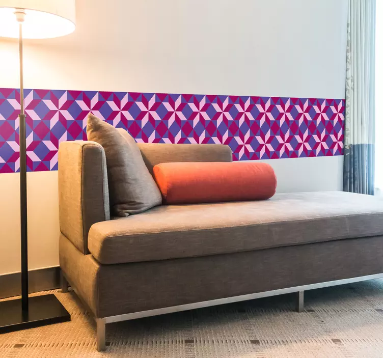 Vinil azulejo hidráulico geométrico - TenStickers