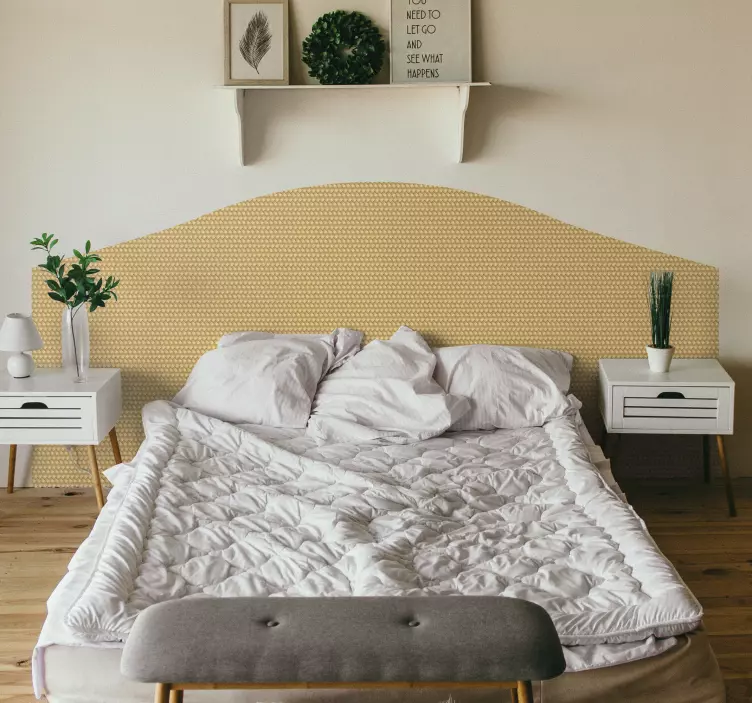 Autocolante cabeceira Textura de vime - TenStickers