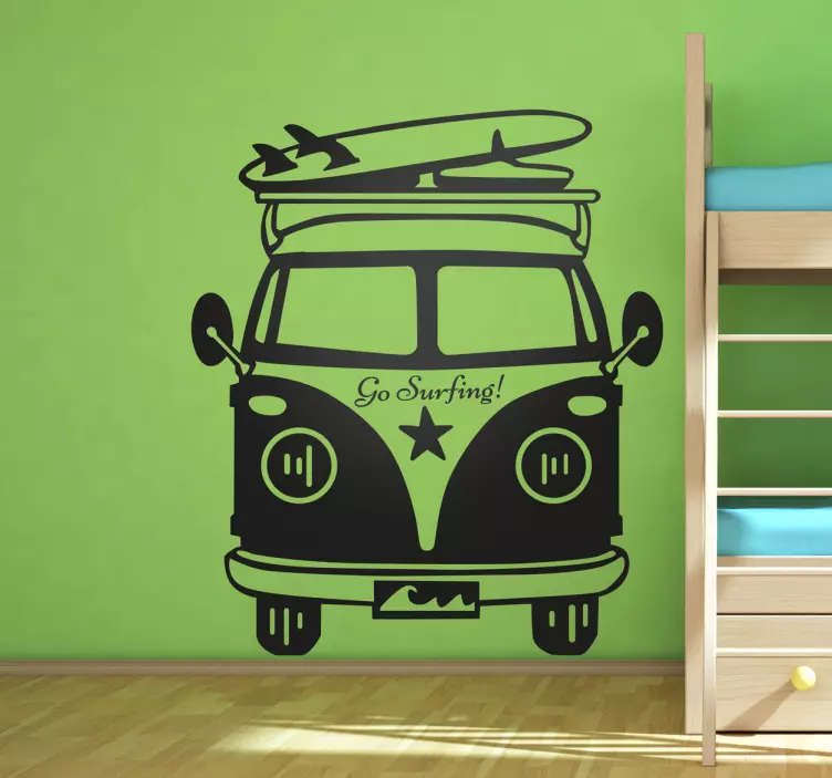 Vinil carrinha pão de forma go surfing - TenStickers