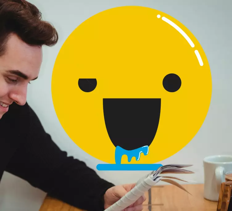 Autocolantes cartazes Emoji aquela saliva - TenStickers