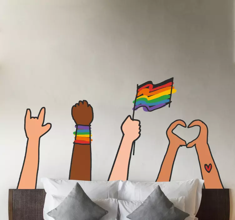 Autocolantes cartazes Estilo doodle orgulho gay - TenStickers