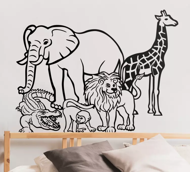 Autocolantes com animais selvagens Animais selvagens da selva - TenStickers
