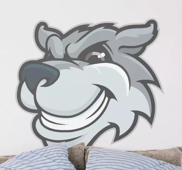 Autocolantes Desenho de lobo cinzento grande - TenStickers