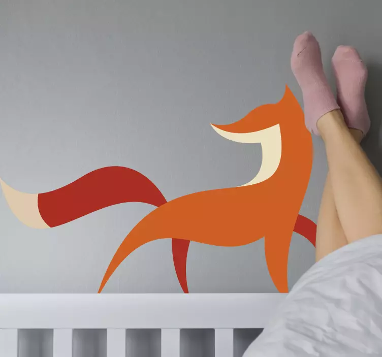 Autocolantes com animais selvagens Logotipo da raposa - TenStickers