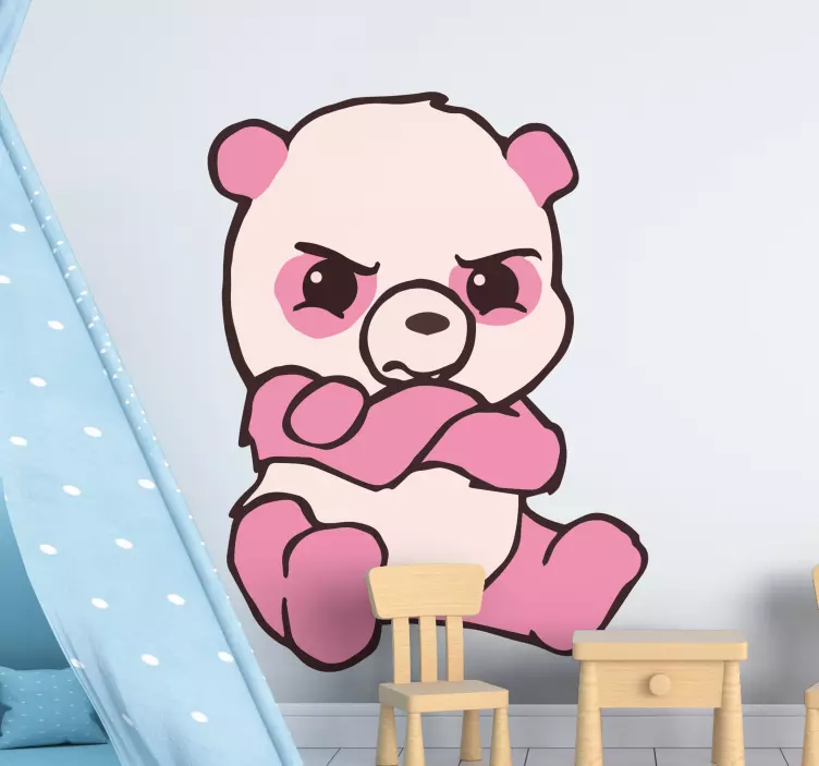 Autocolantes com animais selvagens Panda mal-humorado - TenStickers
