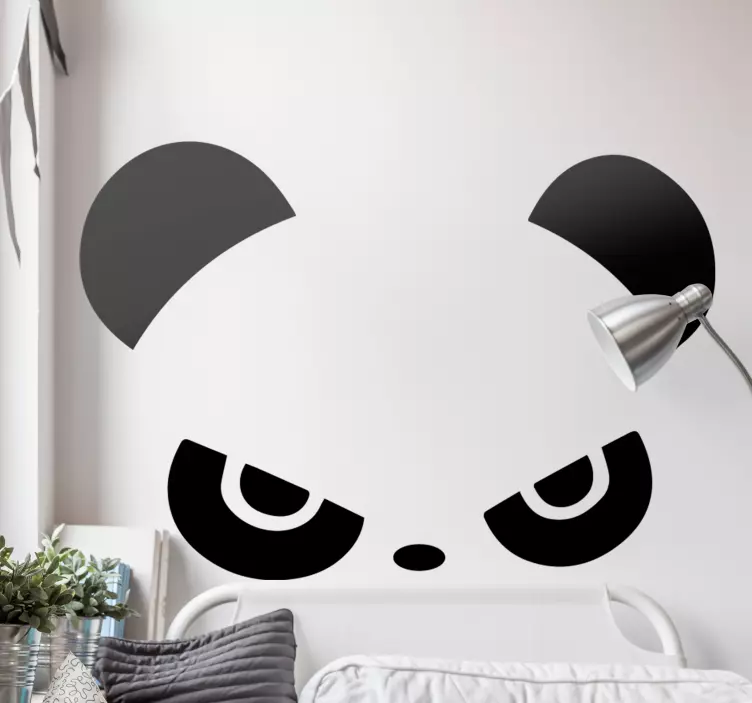 Autocolantes com animais selvagens Panda zangado - TenStickers
