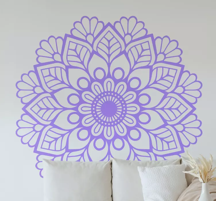 Autocolantes com padrões florais Flor de mandala para ioga - TenStickers