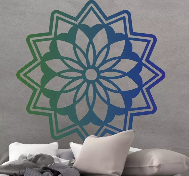 Autocolantes com padrões florais Mandala de flor de lótus - TenStickers