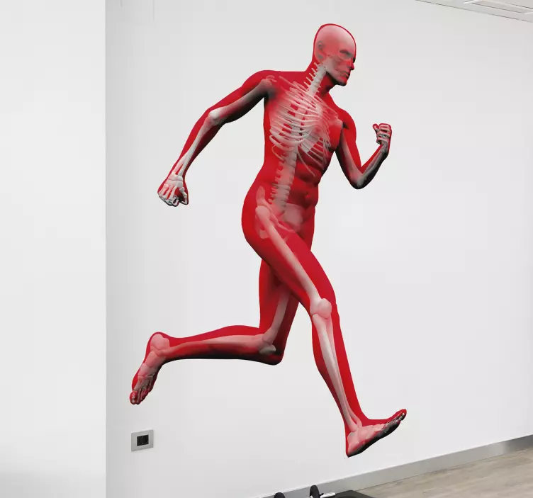 Vinil de medicina e saúde Esqueleto a Correr - TenStickers
