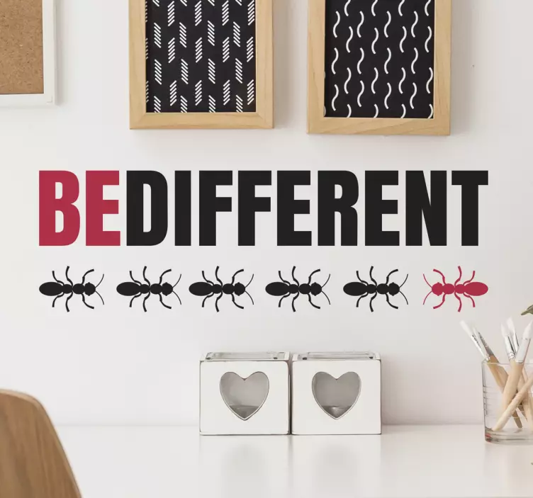 Vinil de texto be different formigas - TenStickers