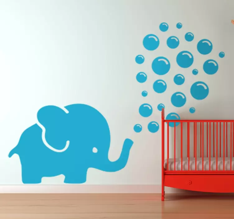 Vinil decoativo infantil elefante bolhas - TenStickers