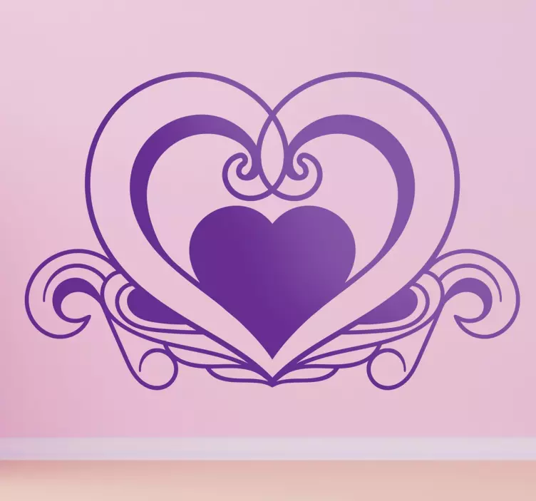 Vinil decorativo amor coração elegante - TenStickers