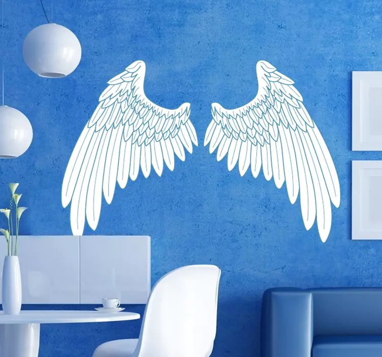 Vinil decorativo asas de anjo azuladas - TenStickers