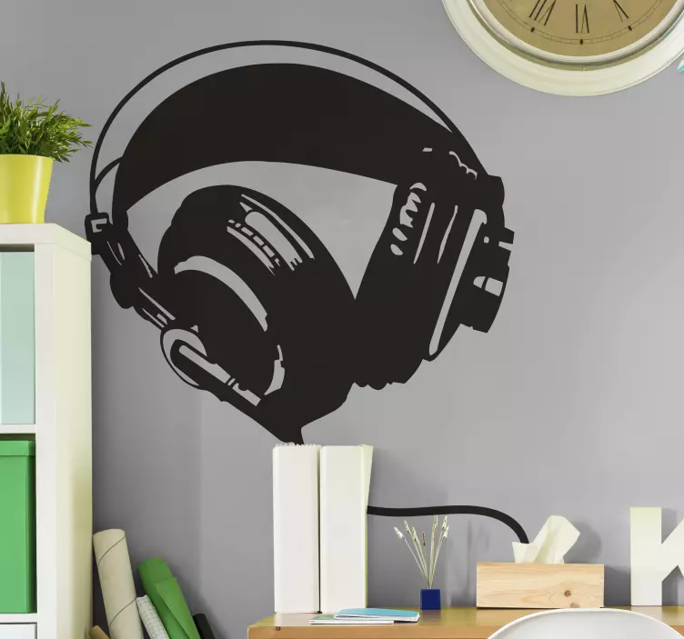 Vinil decorativo auriculares graffiti - TenStickers