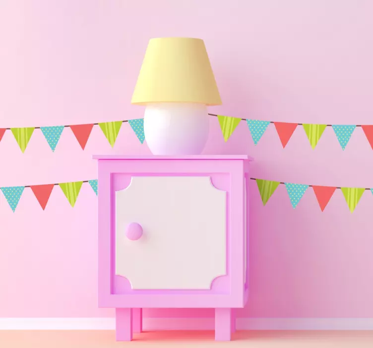 Vinil decorativo bandeiras triangulares festa - TenStickers