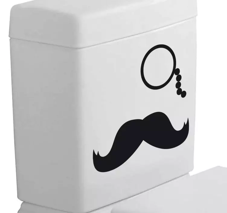 Vinil decorativo bigode  e monóculo - TenStickers