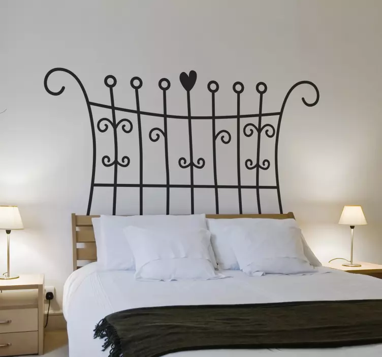 Vinil decorativo cabecereiro cama filigrana - TenStickers