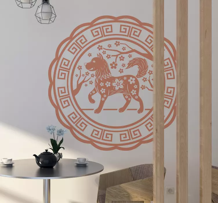 Vinil decorativo cão ano novo - TenStickers