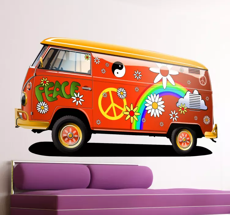 Vinil decorativo caravana hippie - TenStickers