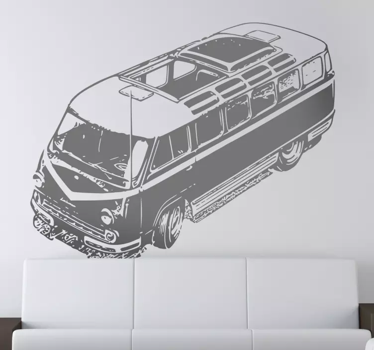 Vinil Decorativo Carrinha Clássica - TenStickers