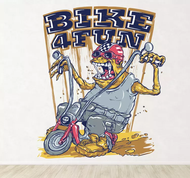Autocolante decorativo cartoon Bike 4Fun - TenStickers