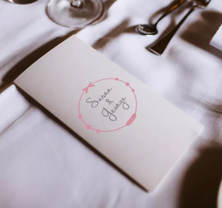 Vinil decorativo casamento cardápio - TenStickers