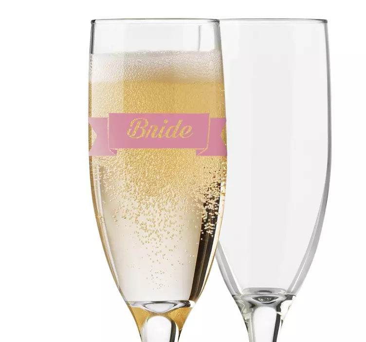 Vinil decorativo casamento copo da noiva - TenStickers