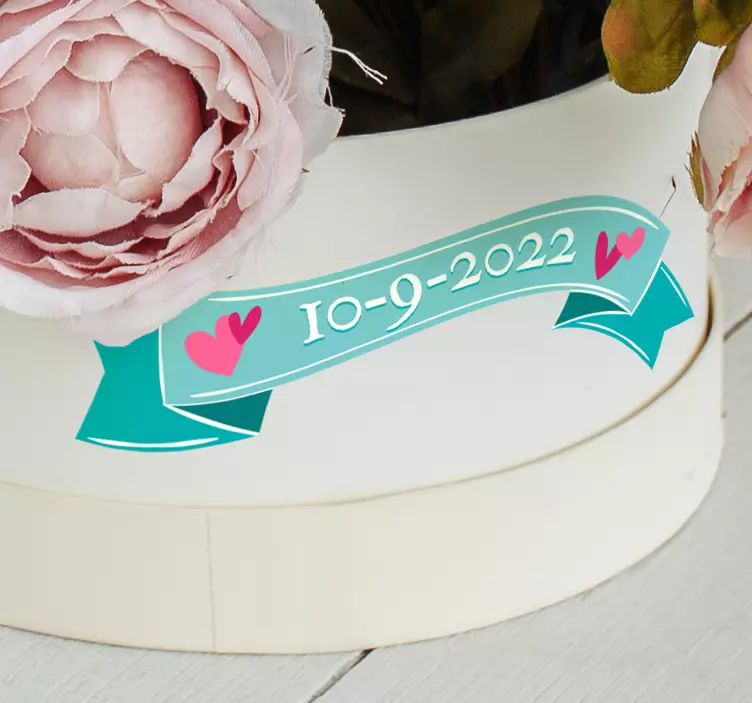 Vinil decorativo casamento vela banner - TenStickers