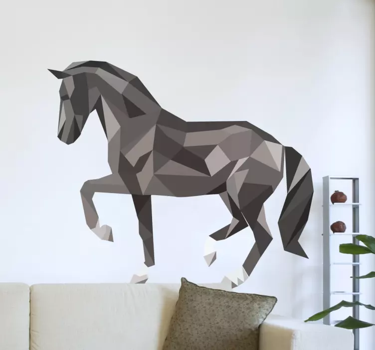 Vinil decorativo cavalo poligonal - TenStickers