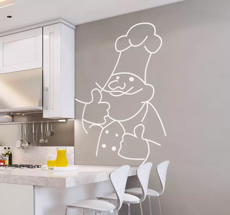 Vinil decorativo chefe de cozinha - TenStickers