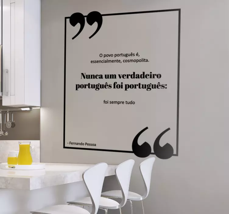 Vinil decorativo citação Fernando Pessoa - TenStickers