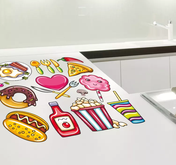 Vinil decorativo comida variada - TenStickers