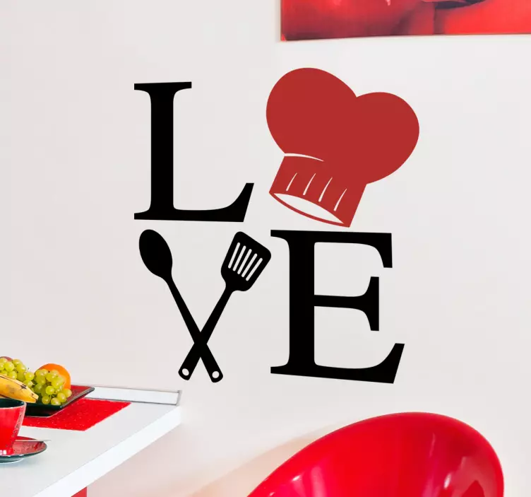 Vinil decorativo cozinheiros Love - TenStickers