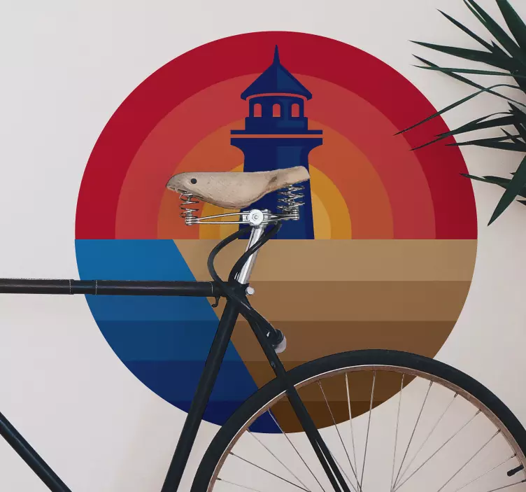 Vinil decorativo da praia e farol - TenStickers