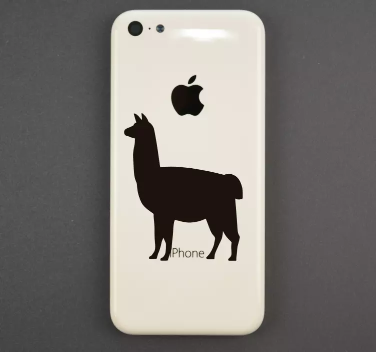 vinil decorativo de animais lhama iphone - TenStickers