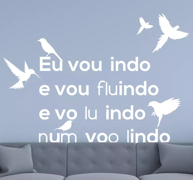 Vinil decorativo motivacional Fluindo - TenStickers