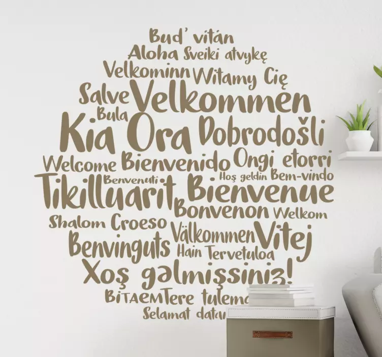 Vinis decorativos texto bem-vindo kia ora - TenStickers