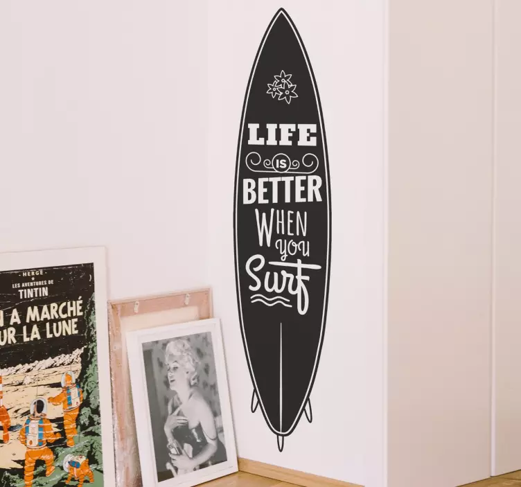 Vinil decorativo de texto para surfistas - TenStickers