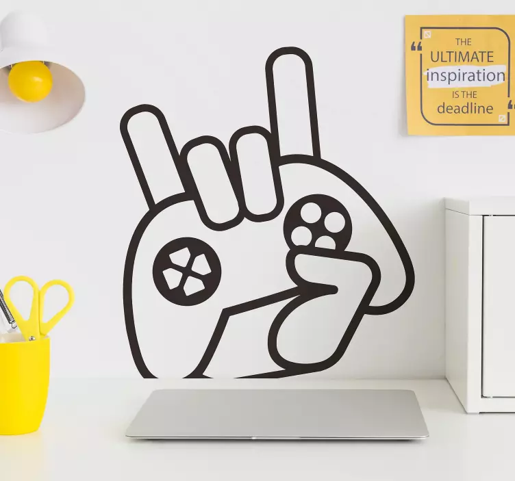 Autocolante de videojogos mão de gamer - TenStickers