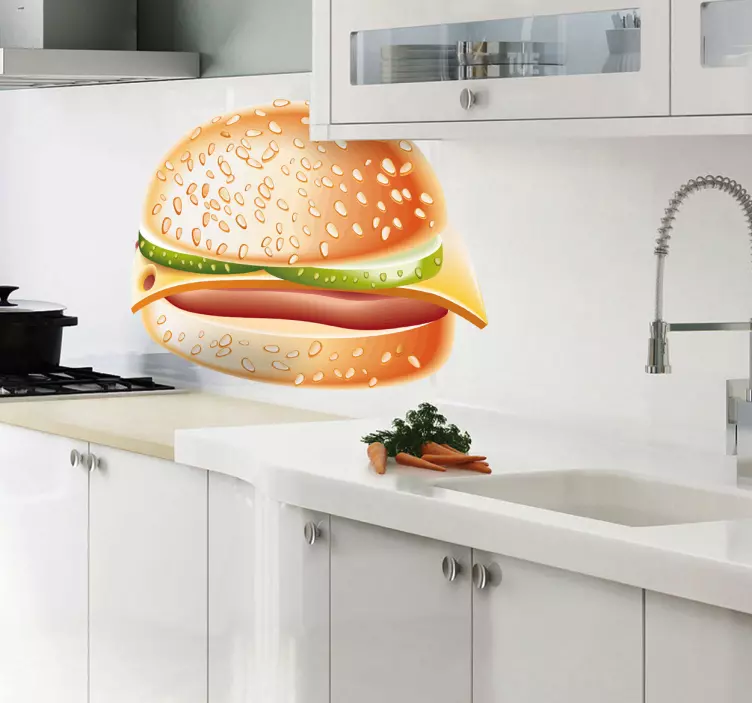 Vinil decorativo delicioso hamburguer - TenStickers