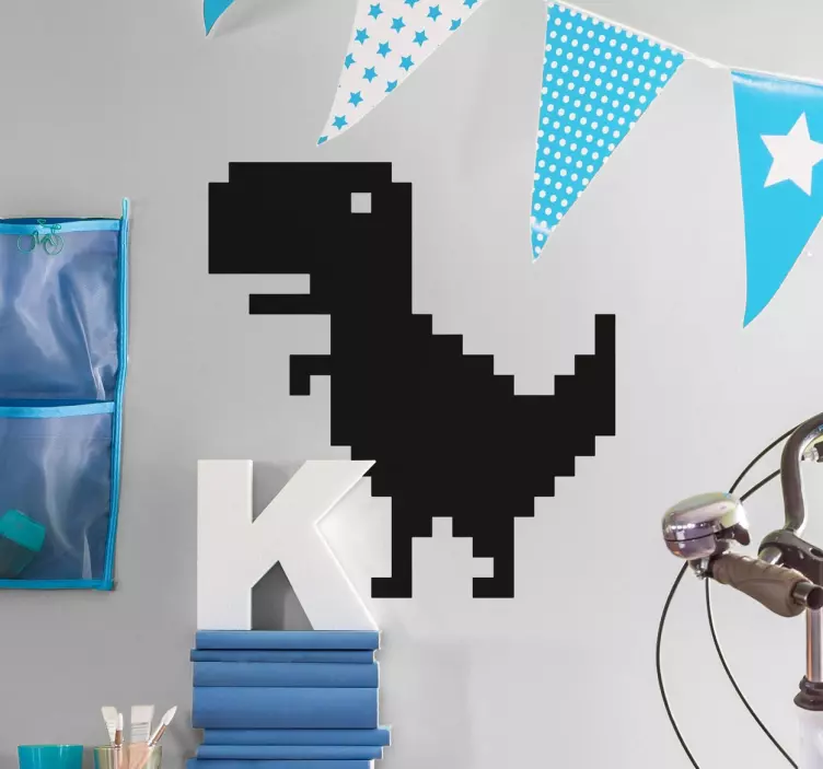 Vinil decorativo dinossauro pixelado - TenStickers