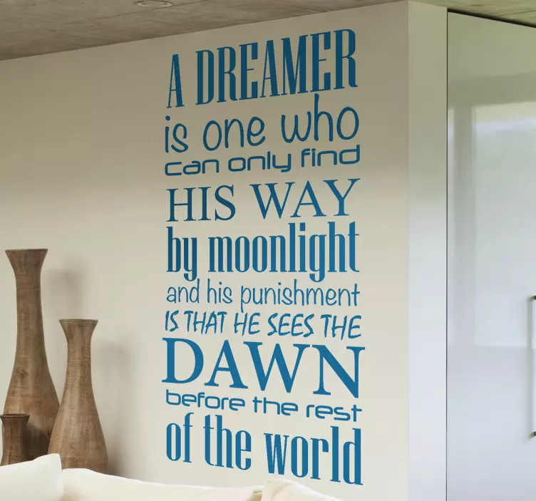 Vinil decorativo dreamer Oscar Wilde - TenStickers